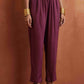 trueBrowns Purple Print Kurta Co-ord Set - Swadesiicart