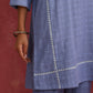 trueBrowns Sky BLue Cotton Kurta Co-ord set - Swadesiicart