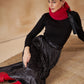 InWeave Women's Cherry Red Fur Neckpiece - Swadesiicart