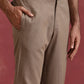trueBrowns Men's Grey Cotton Shirt Collar Stylized Kurta Co-ord set - Swadesiicart