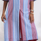 trueBrowns Blue Cotton Stripe Straight Kurta Set | Swadesiicart