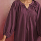 trueBrowns Light Purple Cotton Dobby Dress | Swadesiicart