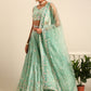 House of Panchhi Sea Green Georgette heavy Sequinse embroidery Lehenga choli & Dupatta | Swadesiicart