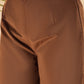 InWeave Women's Brown V Neck Asymmetrical Pleated Velvet Kurta Set - Swadesiicart