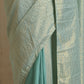 trueBrowns Blue Gold Lurex Ready To Wear Saree | Swadesiicart
