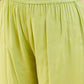 InWeave Women's Pear Green Round Neck Square Gota Work Kurta Pant Set - Swadesiicart