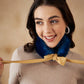 InWeave Women's Royal Blue Fur Neckpiece - Swadesiicart