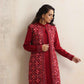 trueBrowns Maroon Kashmiri Woollen Jacket 3pc Set | Swadesiicart