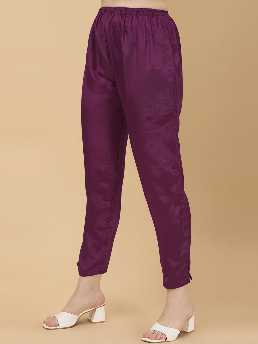 HERE&NOW Floral Lucknowi Chikankari Embroidered Kurta with Trousers & Dupatta | Swadesiicart