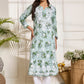 HOUSE OF KARI Floral Embroidered Chikankari Pure Cotton Kurta | Swadesiicart