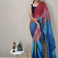 Mitera Pink & Blue Ombre Ready To Wear Saree | Swadesiicart