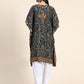 HOUSE OF KARI Ethnic Motifs Printed Chikankari Embroidery Cotton Kaftan Kurta | Swadesiicart