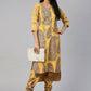Ahalyaa Women Mustard Crepe Printed Kurta Churidar Set | Swadesiicart