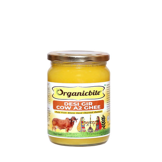 Organicbite Desi Gir Cow A2 Ghee | Vedic Bilona Method, Curd-Churned Excellence in Grass-Fed Cow Ghee,Pure & Healthy | Cow A2 Ghee | Swadesiicart