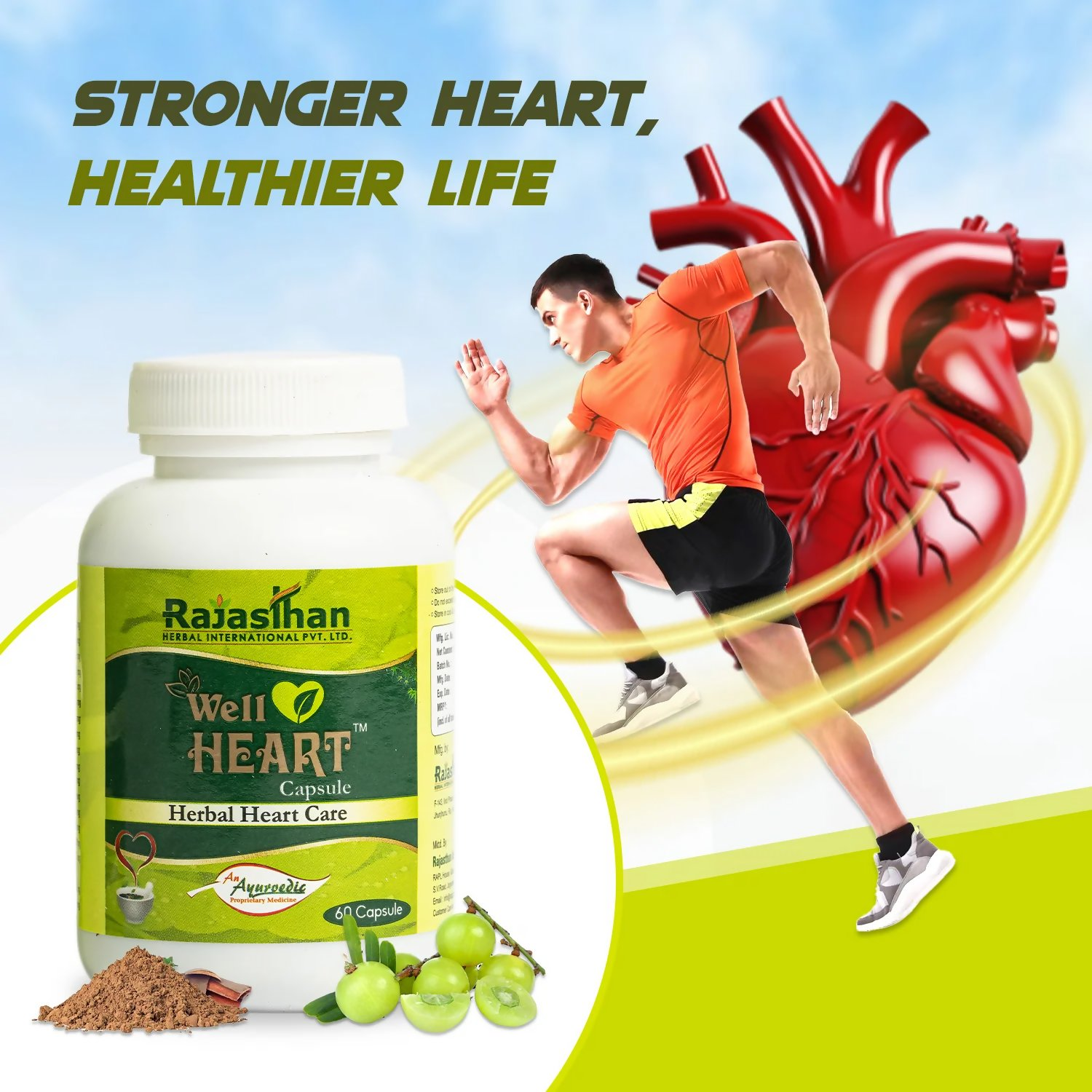 Rajasthan Herbals Well Heart Capsules | Swadesiicart