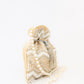 NR By Nidhi Rathi Cream-Coloured & Gold-Toned Embellished Potli Clutch - Swadesiicart