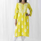 HOUSE OF KARI Floral Embroidered Chikankari Straight Kurta | Swadesiicart