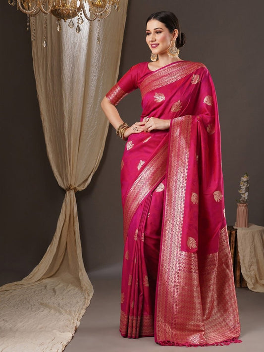 Anouk Woven Design Zari Silk Blend Banarasi Saree | Swadesiicart