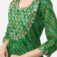 HERE&NOW Women Green Leheriya Printed Pure Cotton Kurta - Swadesiicart