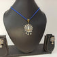 Terracotta Lotus Pendant Mini Necklace Set With Studs