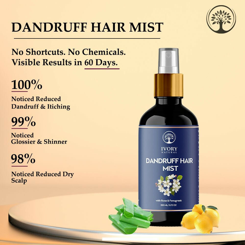 Ivory Natural Dandruff Hair Mist For Flake-Free Confidence And Silky Smooth Hair | Swadesiicart