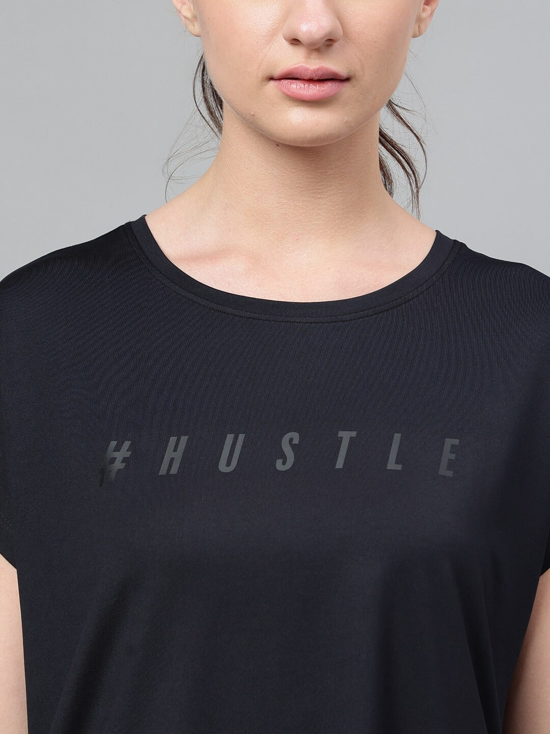 MKH Typography Printed Extended Sleeves Dri-FIT Relaxed Fit T-shirt - Swadesiicart