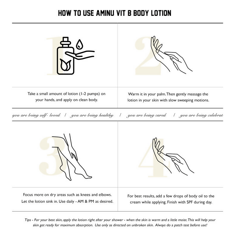 Aminu Vit B Body Lotion for Brightening, Healing & Nourshing | Swadesiicart