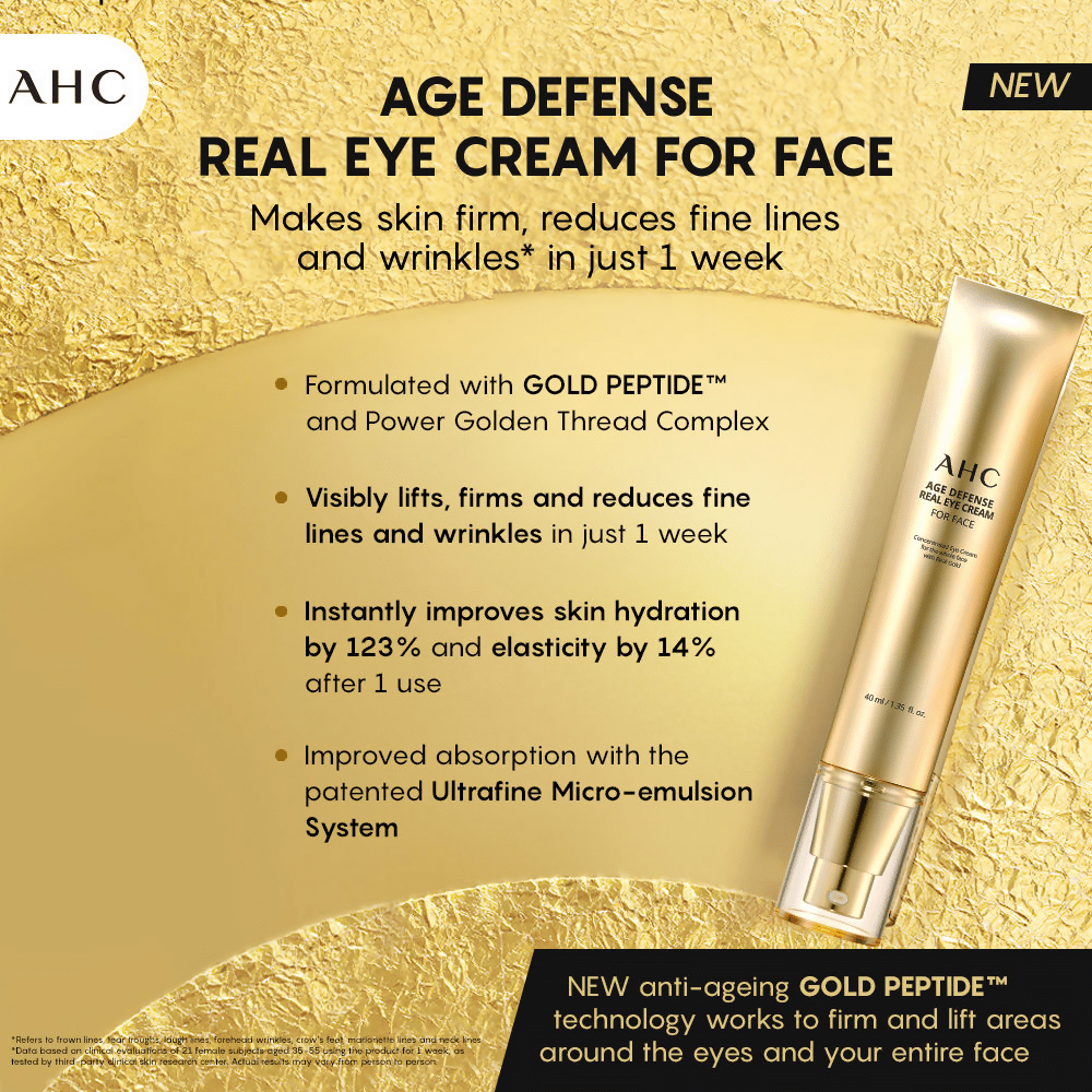 AHC Age Defense Real Eye Cream For Face - Korean skincare | Swadesiicart