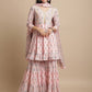 Kalini Floral Printed Empire Gotta Patti Pure Cotton Kurta With Sharara & Dupatta | Swadesiicart