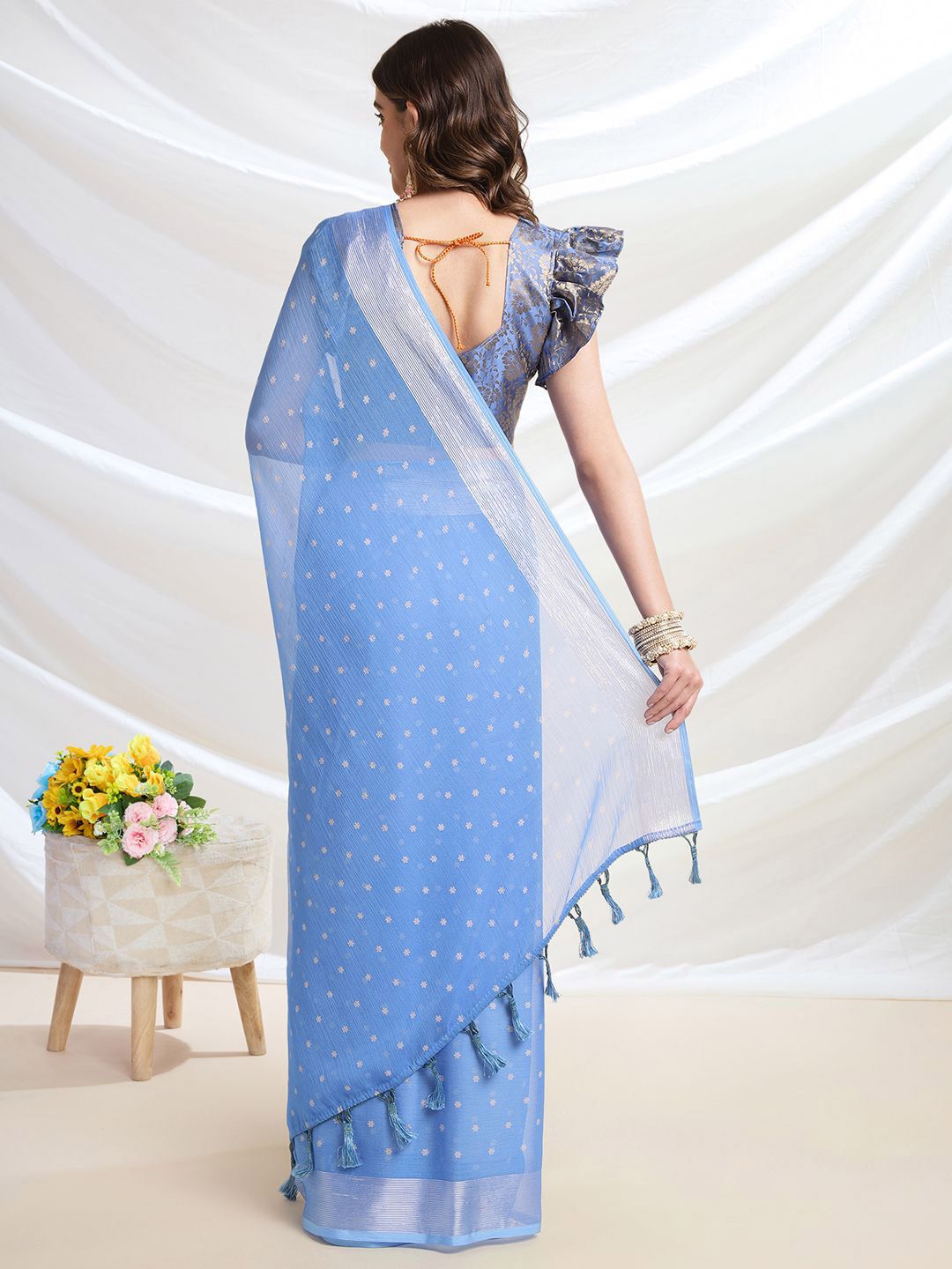 Mitera Floral Ready To Wear Saree | Swadesiicart
