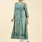 HOUSE OF KARI Embroidered Chikankari Chanderi Silk Anarkali Kurta | Swadesiicart