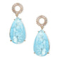 Blue Druzy Quartz Earrings- Ruby Raang | Swadesiicart