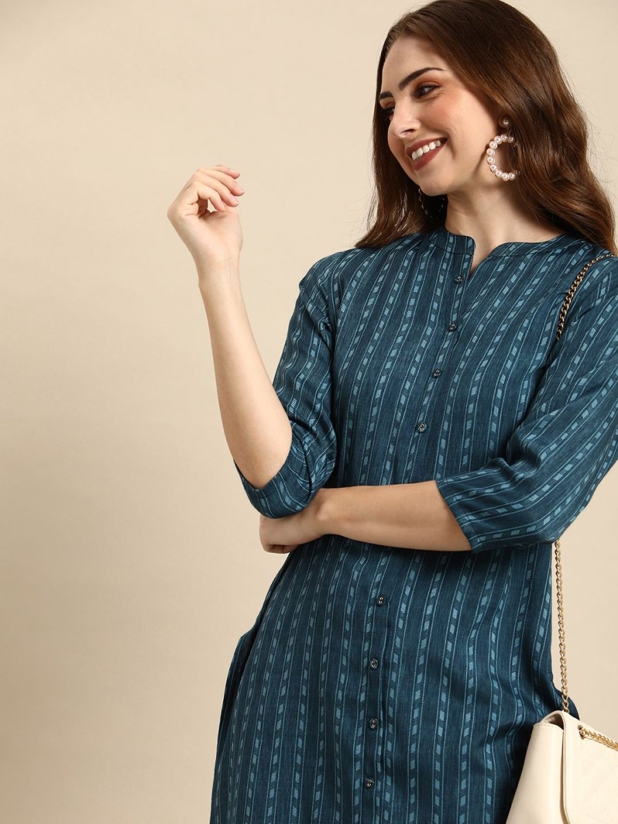 Anouk Striped Kurta - Swadesiicart