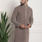Sojanya Geometric Embroidered Mandarin Collar Kurta | Swadesiicart