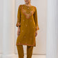 HOUSE OF KARI Floral Embroidered Chikankari Kurta With Palazzo | Swadesiicart
