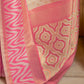 Mitera Cream-Coloured & Pink Paisley Silk Blend Banarasi Saree | Swadesiicart