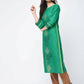 Aniyah Cotton Block Printed Turquoise Color Straight Kurta (AN-130K)