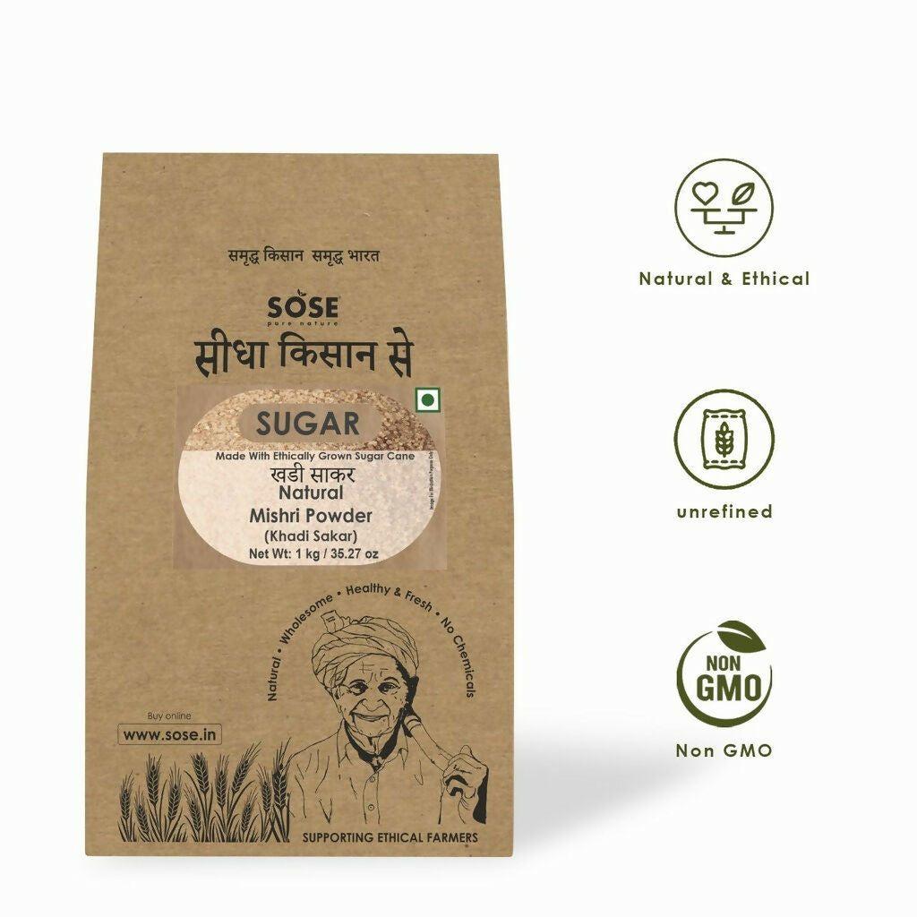 Gir Sidha Kisan Se Natural Mishri Powder (Khadi Sakar) | Swadesiicart