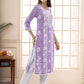 Anouk Floral Embroidered Round Neck Chikankari Straight Kurta | Swadesiicart