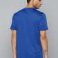 Alcis Men Blue & Black Striped Detail Slim Fit T-shirt | Swadesiicart