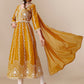 HERE&NOW Floral Lucknowi Chikankari Embroidered Georgette Anarkali Kurta with Dupatta | Swadesiicart