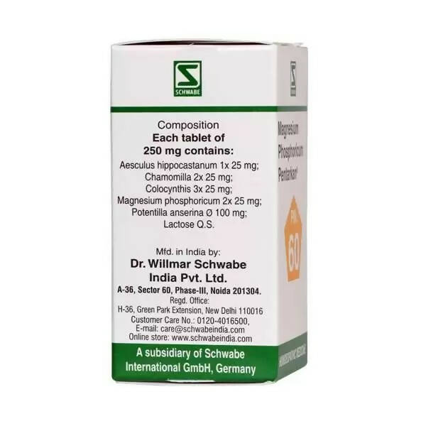 Dr. Willmar Schwabe India Magnesium Phosphoricum Pentarkan Ptk 60 Tablets - Swadesiicart