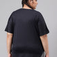 MKH Plus Size Typography Printed Dri-FIT Relaxed Fit Drop-Shoulder Sleeves Gym T-shirt - Swadesiicart