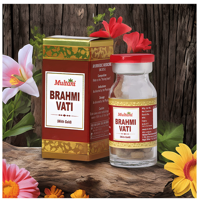 Multani Brahmi Vati With Gold | Swadesiicart