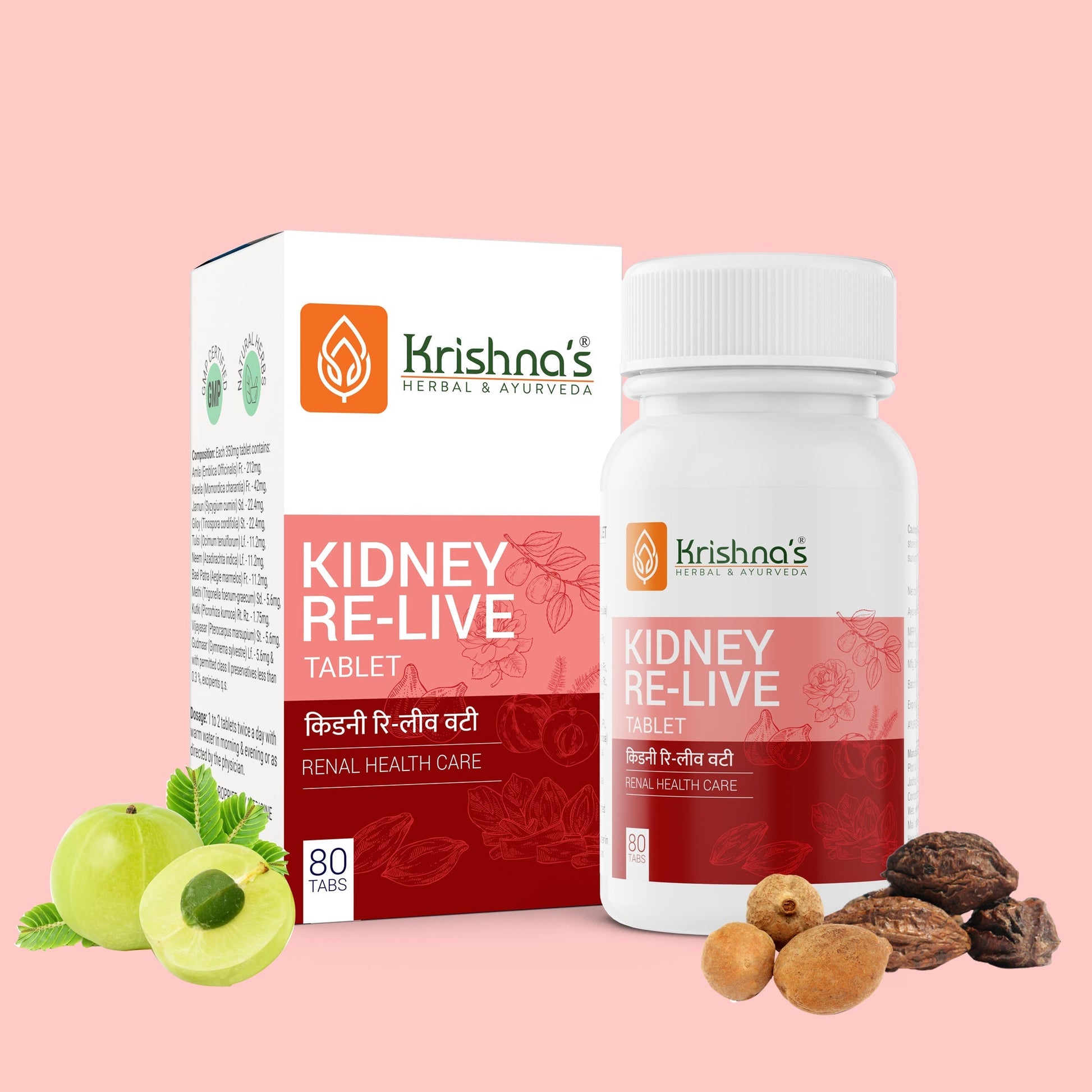 Krishna'S Herbal & Ayurveda Kidney Re-Live Tablets | Swadesiicart