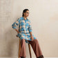 trueBrowns Peach Woollen Flared Pants | Swadesiicart