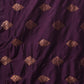 Anouk Purple & Gold-Toned Woven Design Zari Banarasi Saree | Swadesiicart