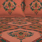 SPACES Aurum Peach Ethnic Motifs Pure Cotton 140 TC Queen Bedsheet with 2 Pillow Covers - Swadesiicart