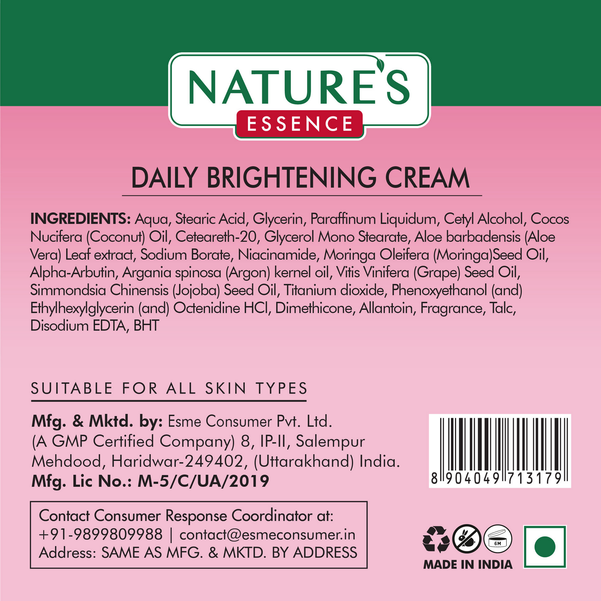 Nature's Essence Facialist Daily Brightening Cream - Swadesiicart