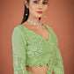 Vamsee Green Georgette Designer Saree - Swadesiicart